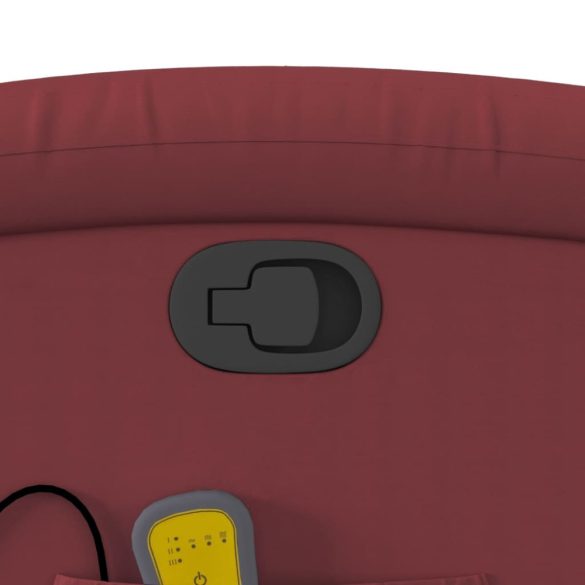 bordó műbőr dönthető masszázsfotel