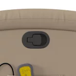 kávészínű műbőr dönthető masszázsfotel