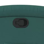 sötétzöld szövet dönthető fotel