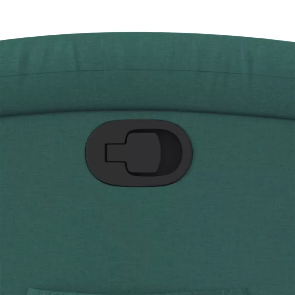 sötétzöld szövet dönthető fotel