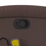 sötétbarna szövet dönthető masszázsfotel