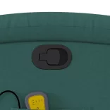 sötétzöld szövet dönthető masszázsfotel