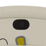 krémszínű műbőr dönthető masszázsfotel