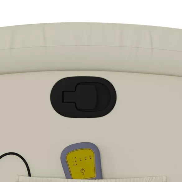 krémszínű műbőr dönthető masszázsfotel