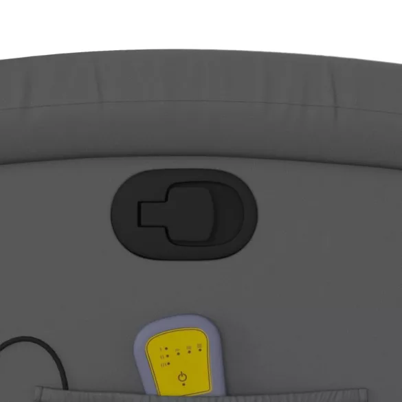 szürke műbőr dönthető masszázsfotel