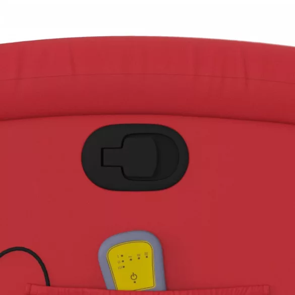 piros műbőr dönthető masszázsfotel