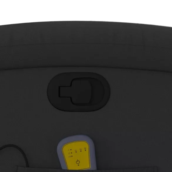 fekete valódi bőr dönthető masszázsfotel