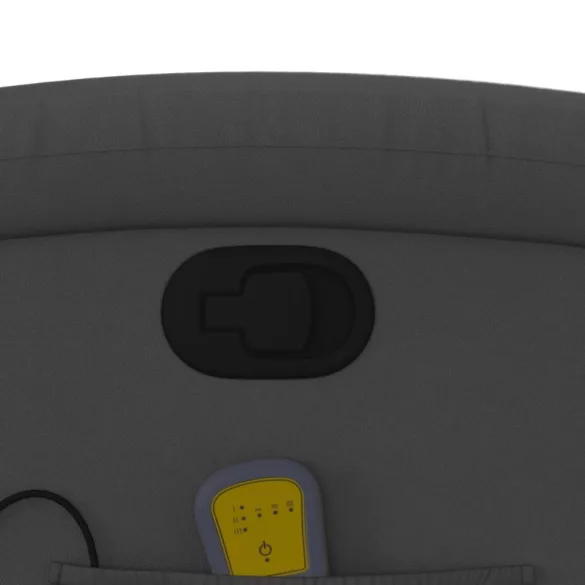 szürke valódi bőr dönthető masszázsfotel