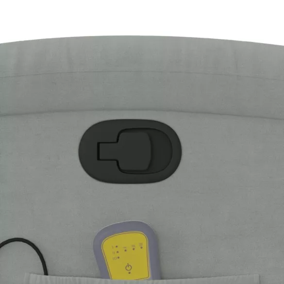 világosszürke bársony dönthető masszázsfotel