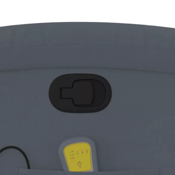 sötétszürke bársony dönthető masszázsfotel