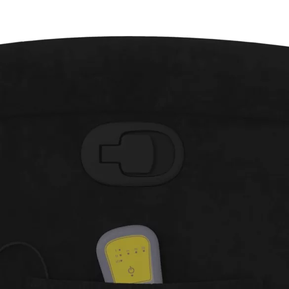 fekete bársony dönthető masszázsfotel