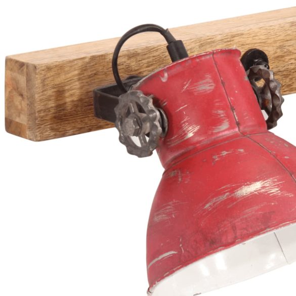 kopott piros fali lámpa 25 W 90x25 cm E27