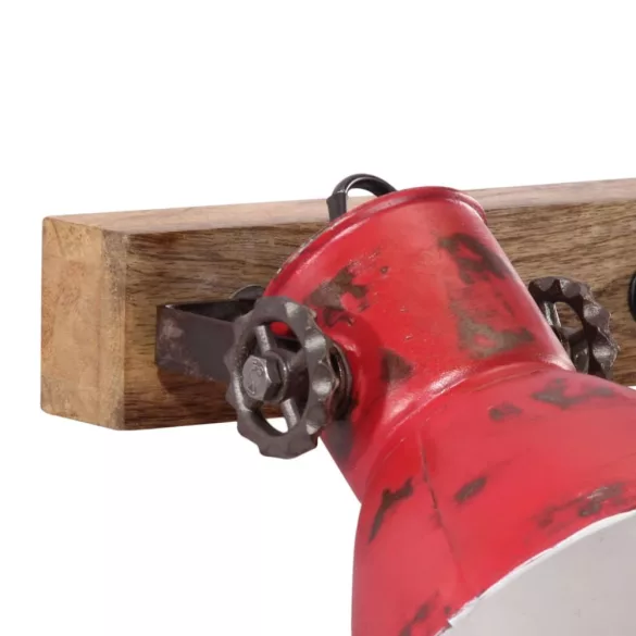 kopott piros fali lámpa 25 W 65 x 25 cm E27