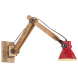 kopott piros fali lámpa 25 W 96x15x20 cm E27