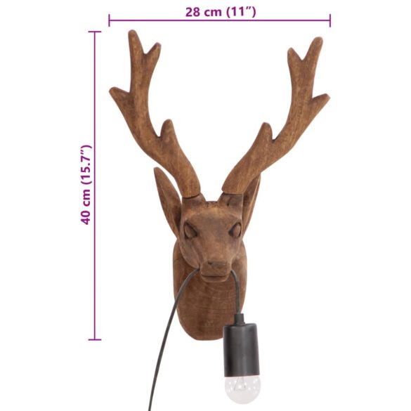 állat formájú falilámpa 25 W 28x20x40 cm E27