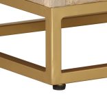 tömör mangófa és vas TV-szekrény 110 x 30 x 40 cm