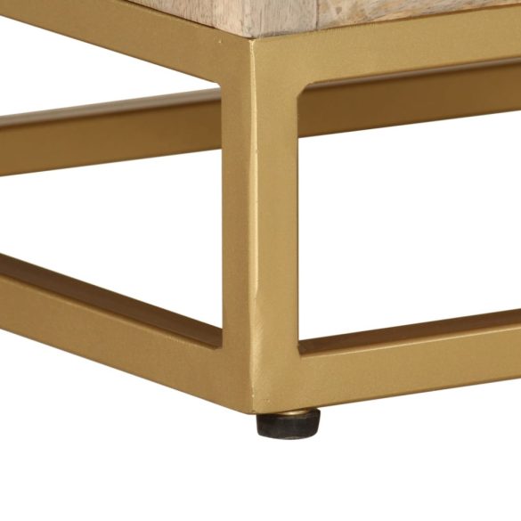 tömör mangófa és vas TV-szekrény 110 x 30 x 40 cm