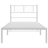 fehér fém ágykeret fejtámlával 90x200 cm