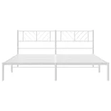 fehér fém ágykeret fejtámlával 183 x 213 cm