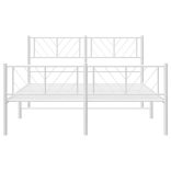 fehér fém ágykeret fej- és lábtámlával 160x200 cm