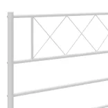 fehér fém ágykeret fejtámlával 90x200 cm