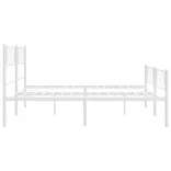 fehér fém ágykeret fej- és lábtámlával 193 x 203 cm