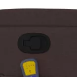 sötétbarna szövet dönthető masszázsfotel