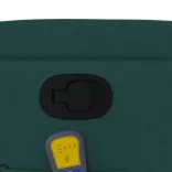 sötétzöld szövet dönthető masszázsfotel