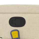 krémszínű szövet dönthető masszázsfotel