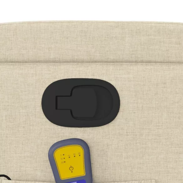 krémszínű szövet dönthető masszázsfotel