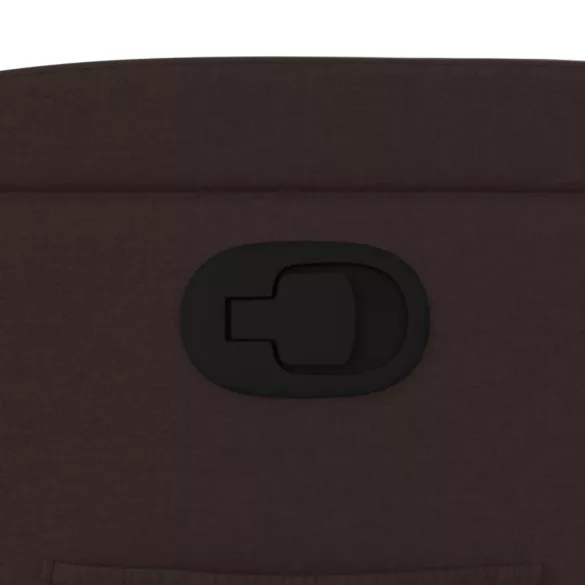 sötétbarna szövet dönthető fotel