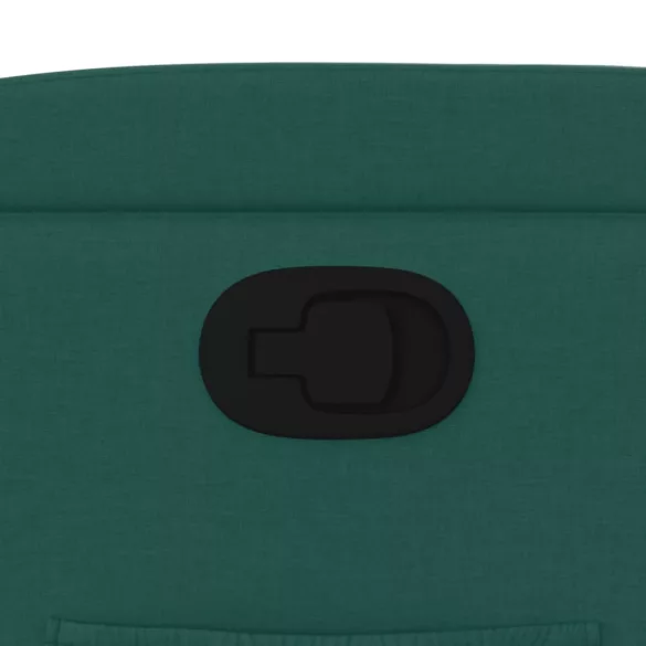 sötétzöld szövet dönthető fotel