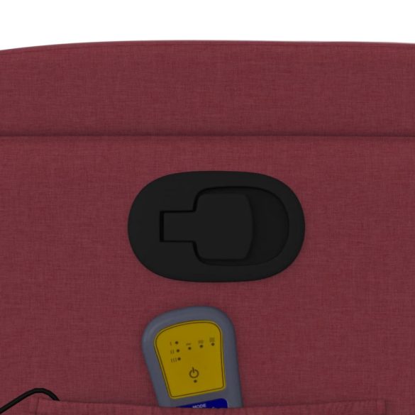 bordó dönthető szövet masszázsfotel