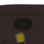 sötétbarna szövet dönthető masszázsfotel