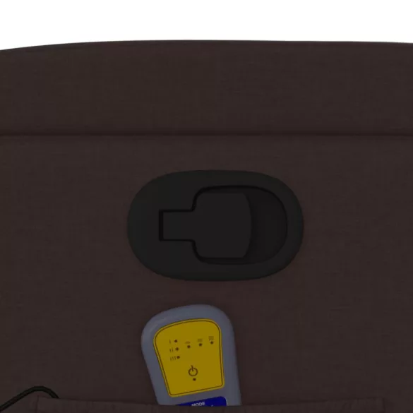 sötétbarna szövet dönthető masszázsfotel