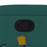 sötétzöld szövet dönthető masszázsfotel