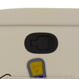 krémszínű műbőr dönthető masszázsfotel