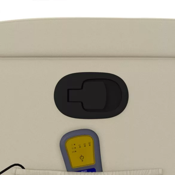 krémszínű műbőr dönthető masszázsfotel