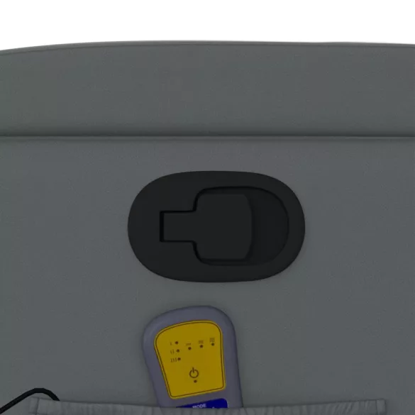 szürke műbőr dönthető masszázsfotel