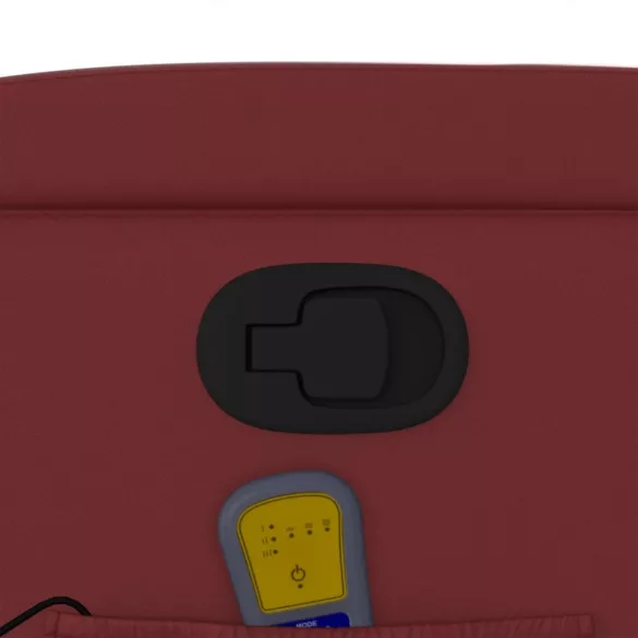 bordó műbőr dönthető masszázsfotel