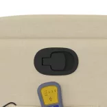 krémszínű szövet dönthető masszázsfotel