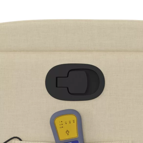 krémszínű szövet dönthető masszázsfotel