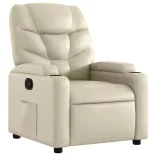 krémszínű műbőr dönthető fotel