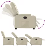 krémszínű műbőr dönthető fotel