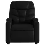 fekete műbőr dönthető masszázsfotel