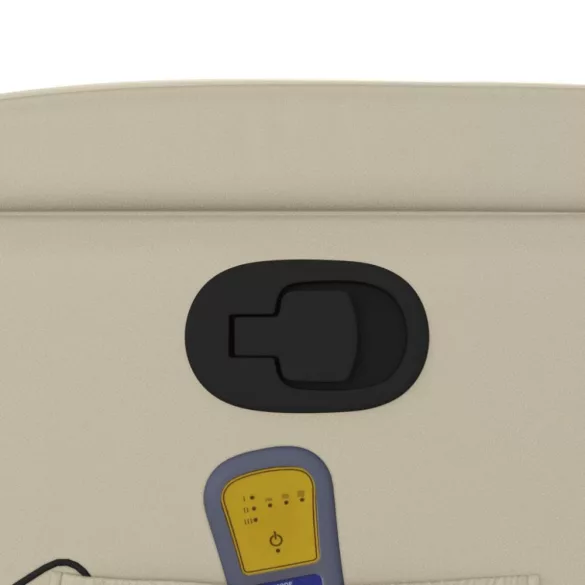 krémszínű műbőr dönthető masszázsfotel