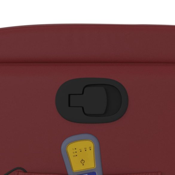 bordó műbőr dönthető masszázsfotel