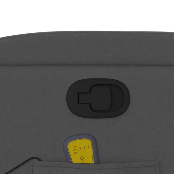 sötétszürke szövet dönthető masszázsfotel