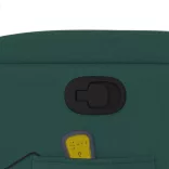 sötétzöld szövet dönthető masszázsfotel