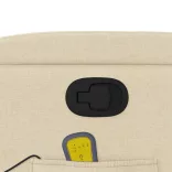 krémszínű szövet dönthető masszázsfotel